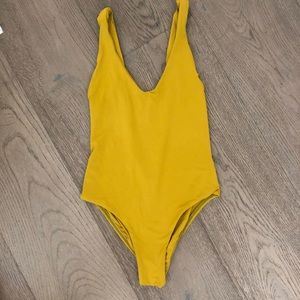 L*Space Mustard Deep Back One Piece